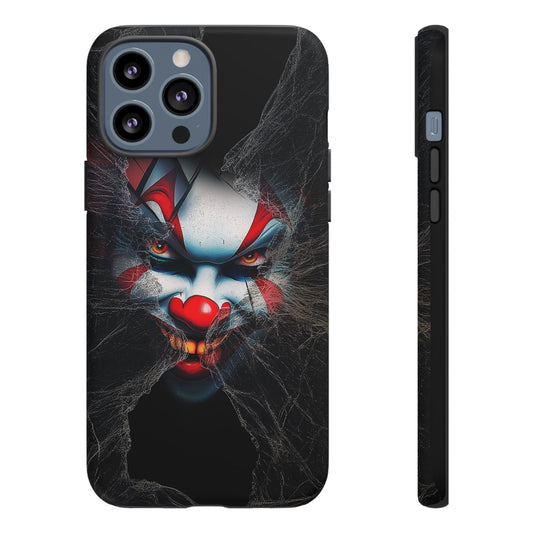 Creepy Halloween Clown iPhone, Google, Samsung Tough Phone Cover. Perfect Gift for Movie and Halloween Enthusiasts