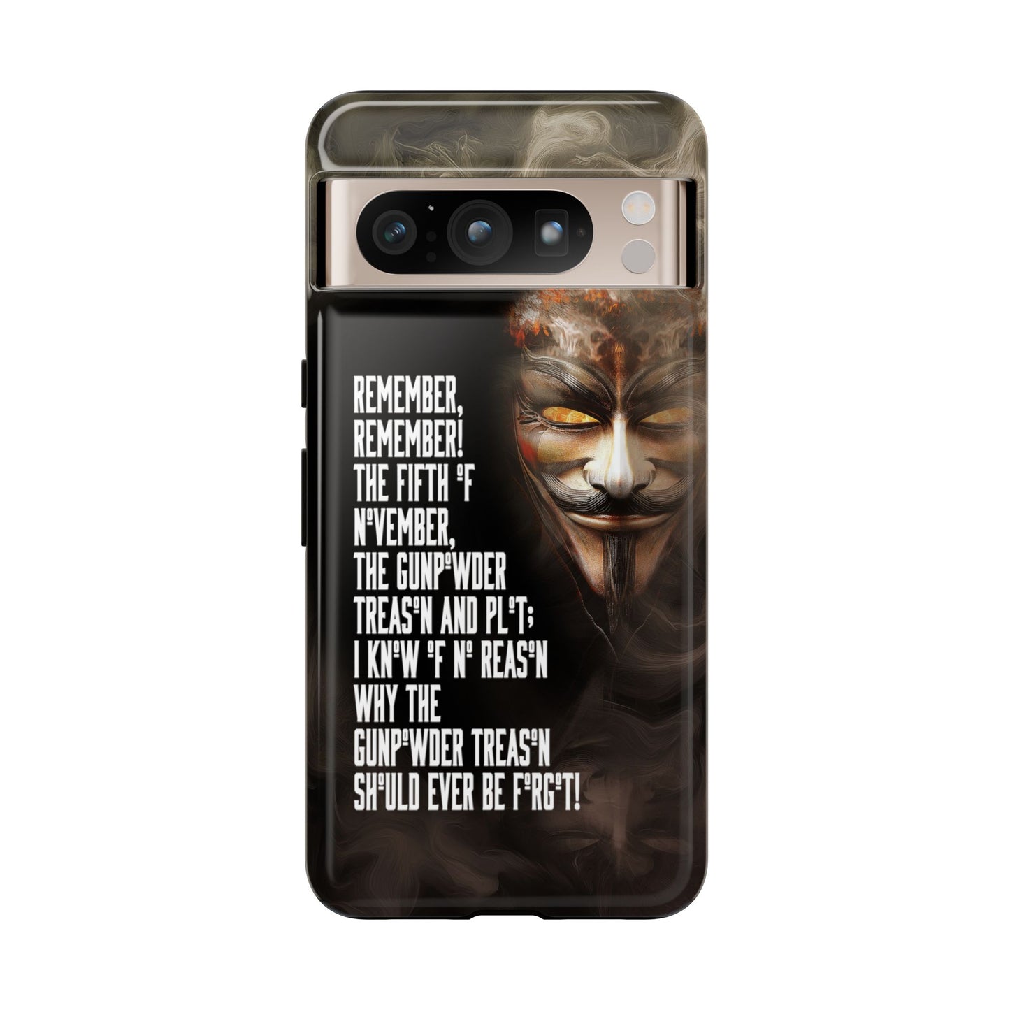 Phone Case, Guy Fawkes 5th of November Bonfire Night Design, Tough Cases, Protective Cover, Anti-Scratch Guard, Shockproof Shell, Slim Fit