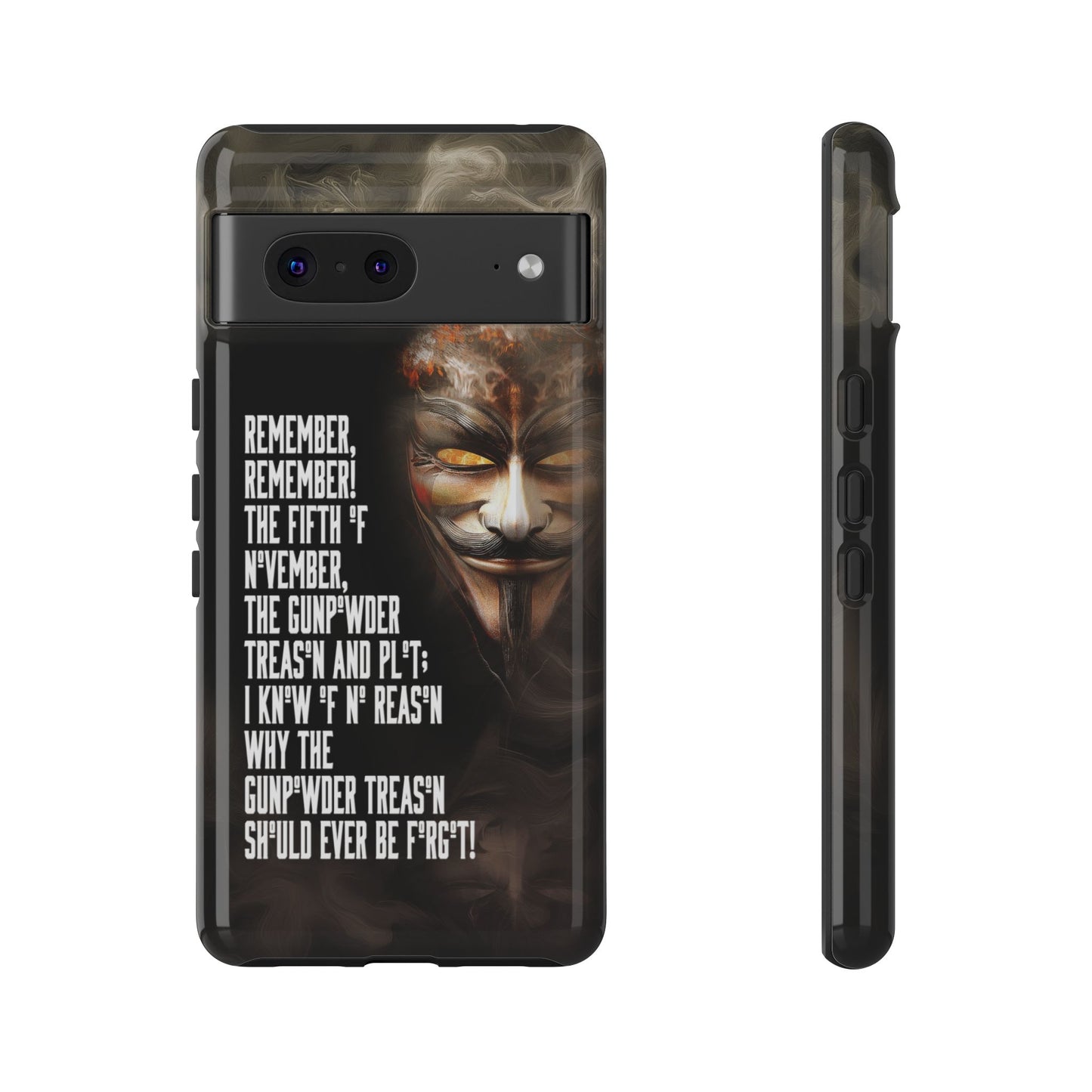 Phone Case, Guy Fawkes 5th of November Bonfire Night Design, Tough Cases, Protective Cover, Anti-Scratch Guard, Shockproof Shell, Slim Fit