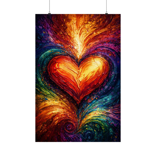 Matte Vertical Poster — Radiant Love Art Print