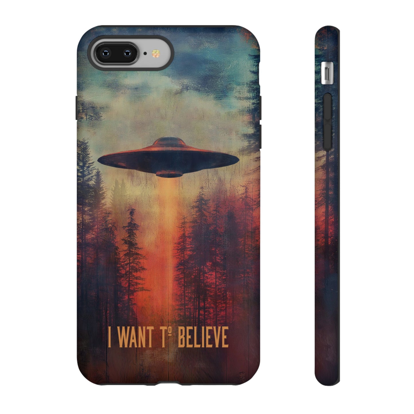 Sci Fi Aliens Tough Phone Case, UFO Space Conspiracy Cover, X-Files Fan Gift, Paranormal Theme Accessory, Area 51 Phone Protector