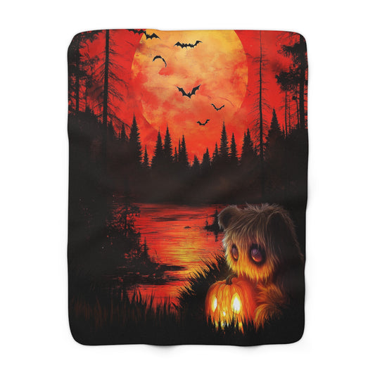 Sherpa Fleece Blanket - Fluffy and Cute Halloween Blanket