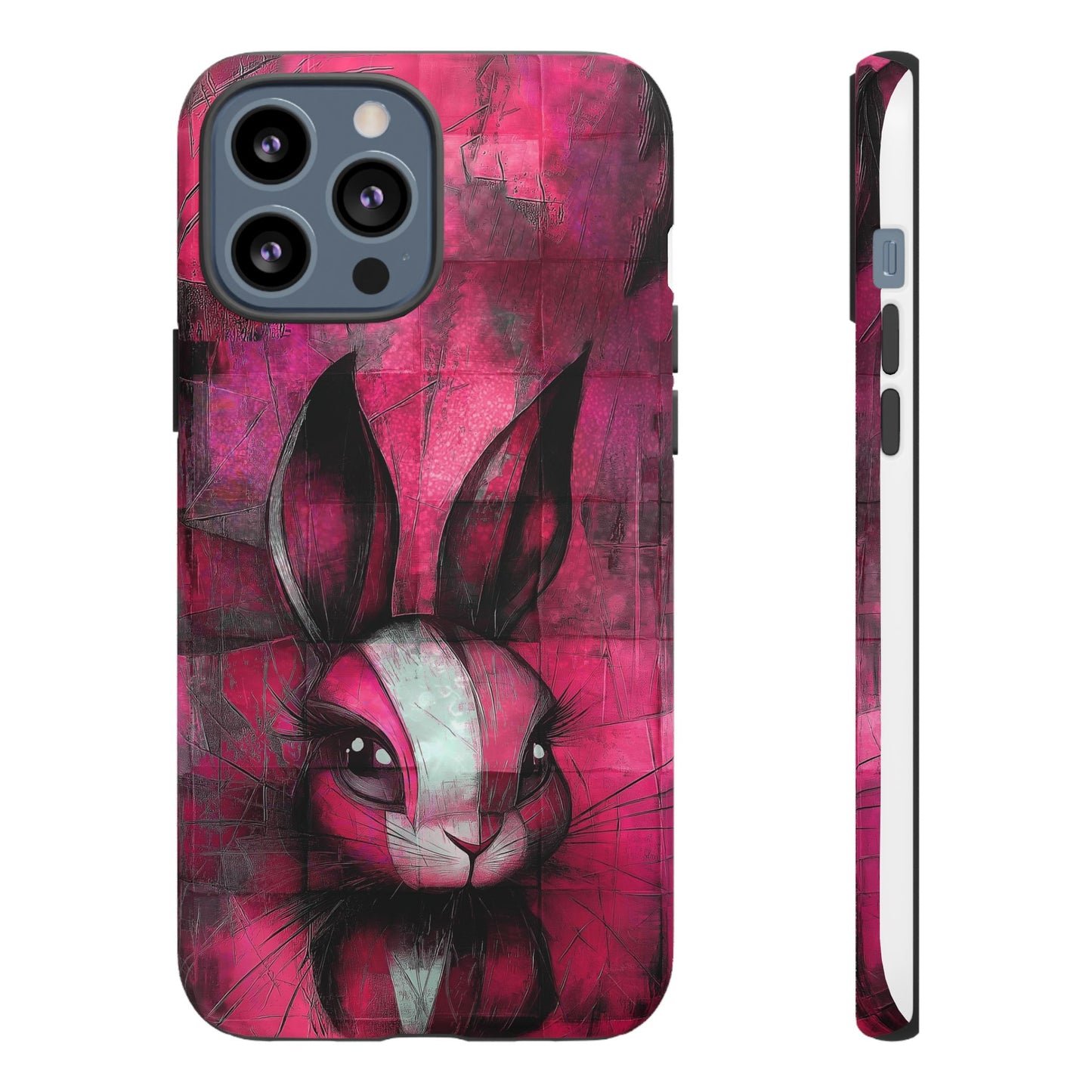 Bunny Phone Case, Cute Rabbit Protective Cover, Pink Bunny Case, Hard Bunny Phone Shell, Bunny Tough Case