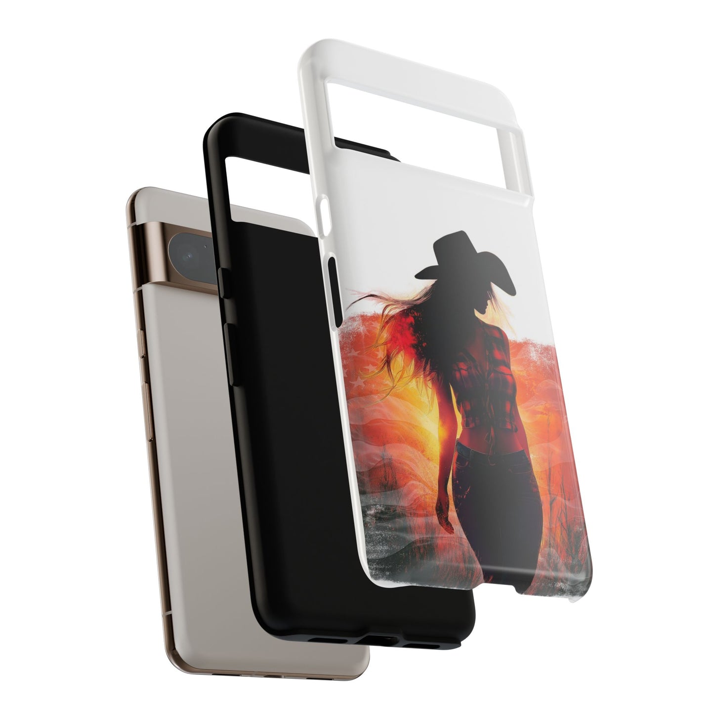 American Country Girl Phone Case, Tough iPhone, Google, Samsung Phone Cover. Perfect Gift for country-loving individuals.