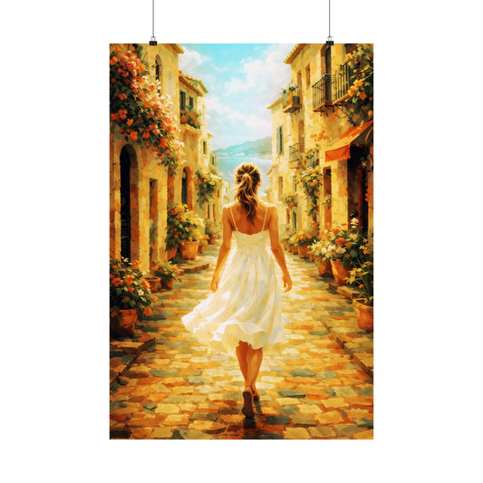 Toward the Blue Horizon – Mediterranean Coastal Street Wall Art