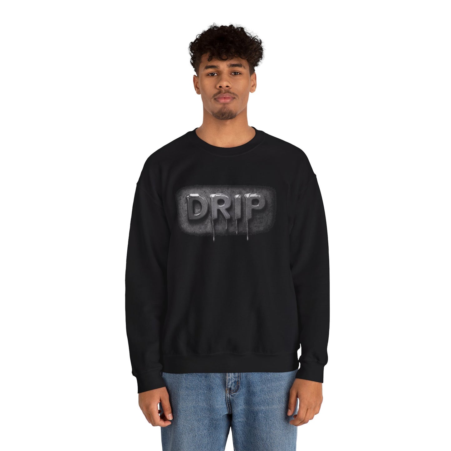 Urban Style Drip Sweatshirt, Hip Hop Crewneck Jumper, Cozy Streetwear, Fashion Pullover, Cool Oversized Top